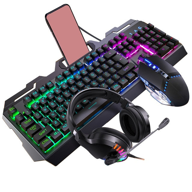 Wireless Keyboard, Mouse, and Earphone Bundle