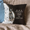 Pet Dog Print Linen Sofa Cushion Peach Skin Pillowcase