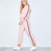 Women's Clothing Set: Solid Color Long-Sleeved Sports Casual Trousers for Autumn and Winter