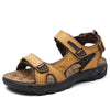 Stylish Open Toe Men's Platform Sandals in First Layer Cowhide for Casual Outdoor Comfort