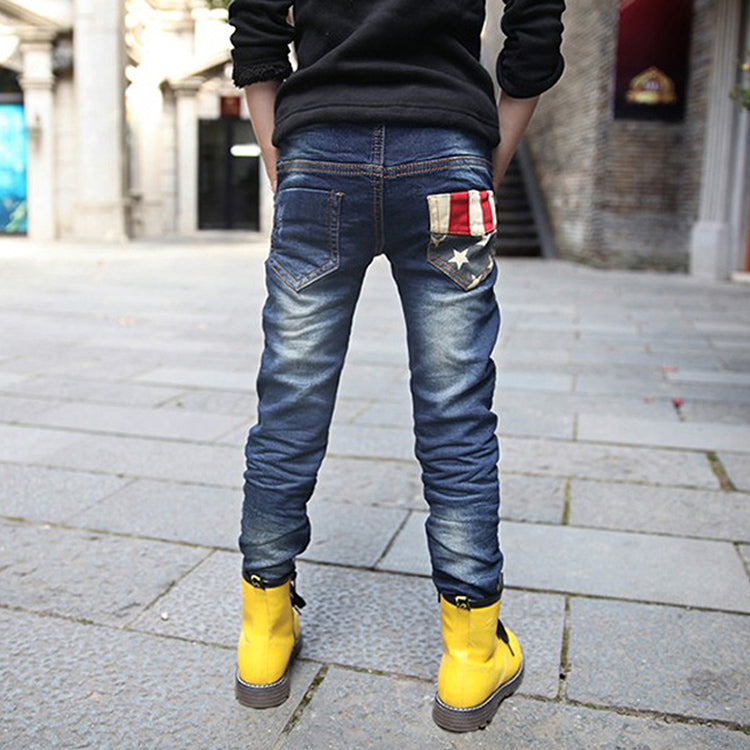 Boys patchwork jeans