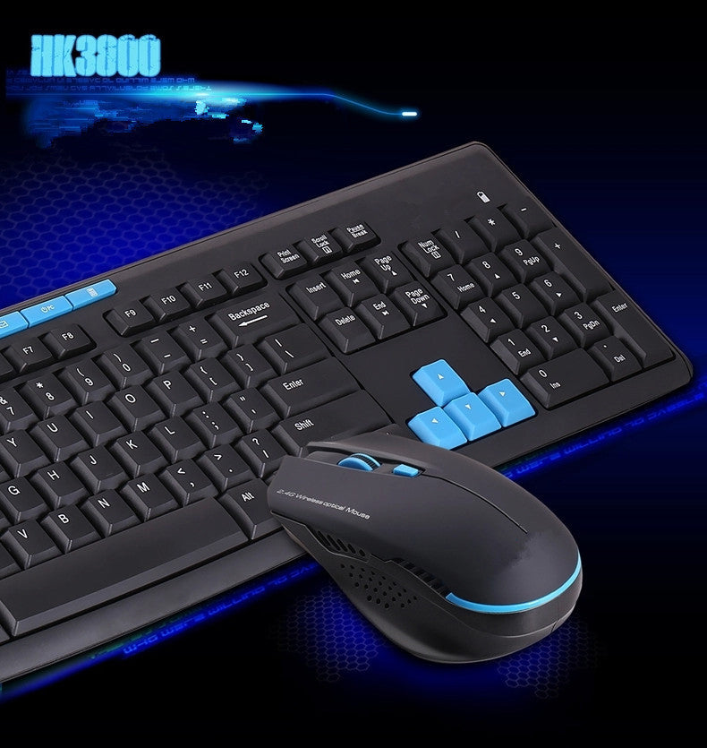 Wireless Keyboard and Mouse Set with USB Connectivity