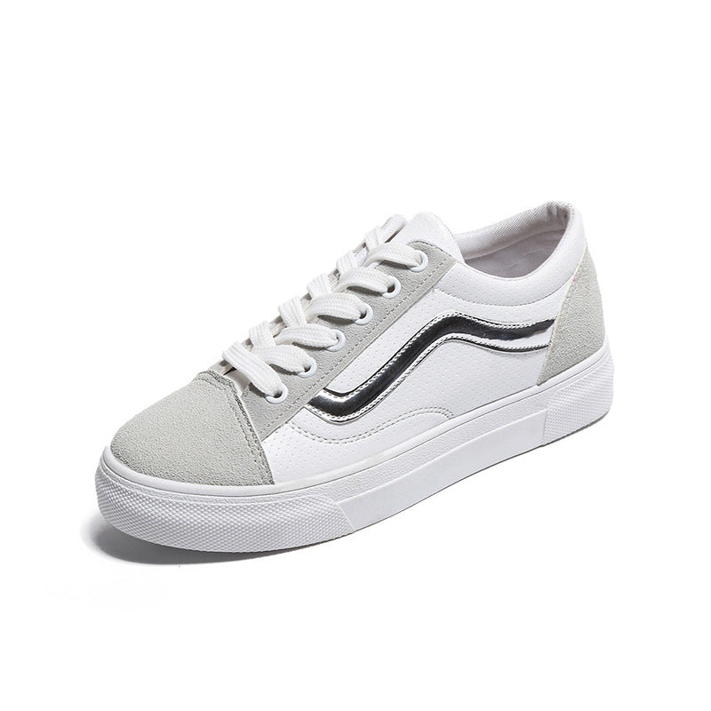 Casual Sport Shoes for Female Students in White, Perfect for Autumn