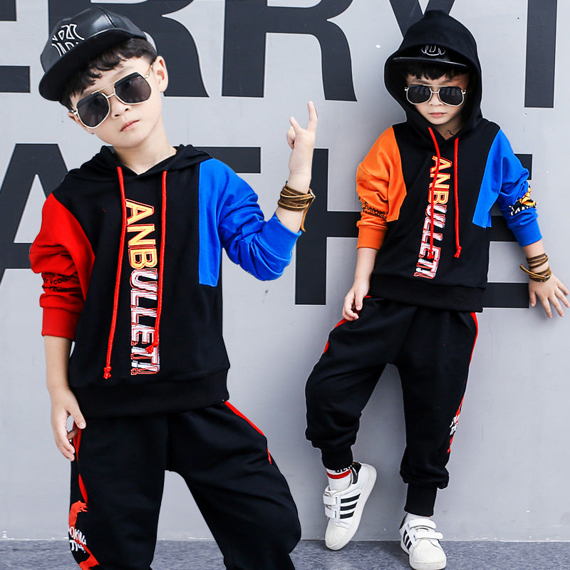 Boys spring suit long-sleeved sports two-piece suit tide clothes