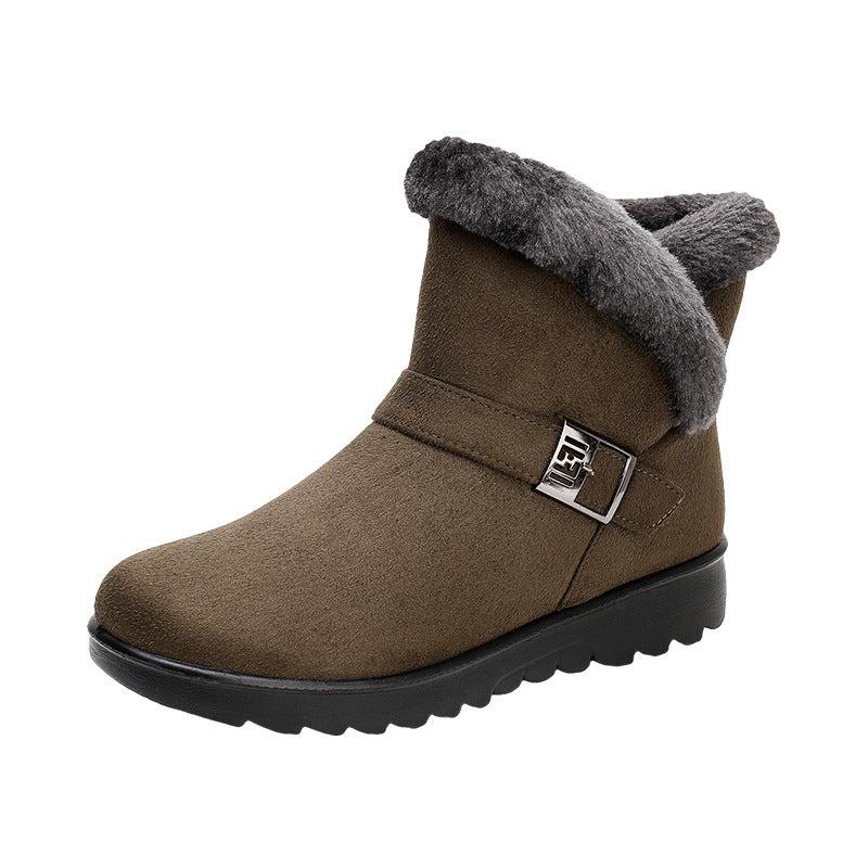 Women's Winter Boots, featuring plush warmth, zipper convenience, and comfortable flat soles