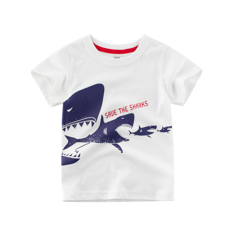 Children's Summer Boy Half Sleeve Top - Stylish Cotton Kids T-Shirt