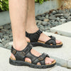 Stylish Open Toe Men's Platform Sandals in First Layer Cowhide for Casual Outdoor Comfort