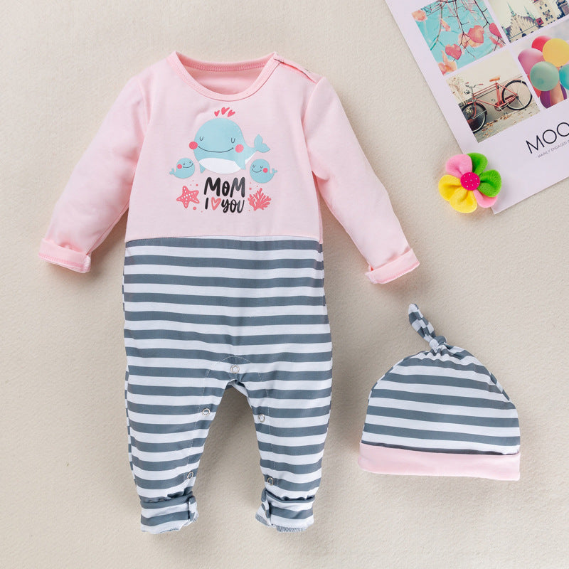 Spring and autumn new baby clothes newborn jumpsuit