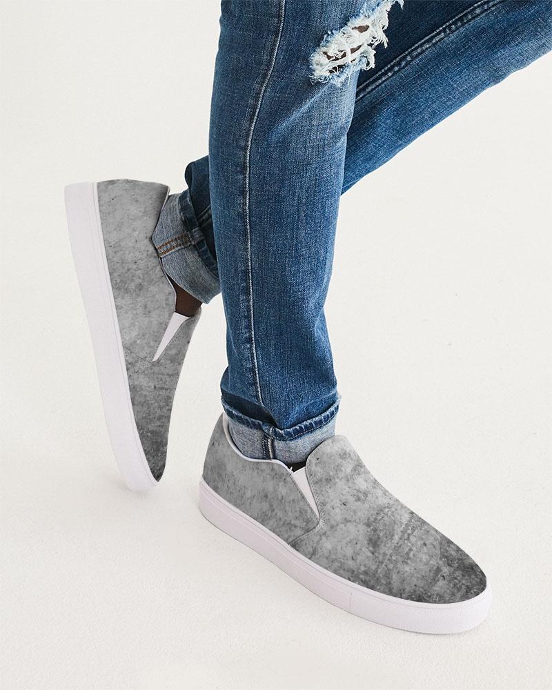 Men's Grey Canvas Slip-on Low Top Fashion Shoes