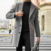 Men's Long Sleeved Woolen Coat