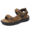 Stylish Open Toe Men's Platform Sandals in First Layer Cowhide for Casual Outdoor Comfort