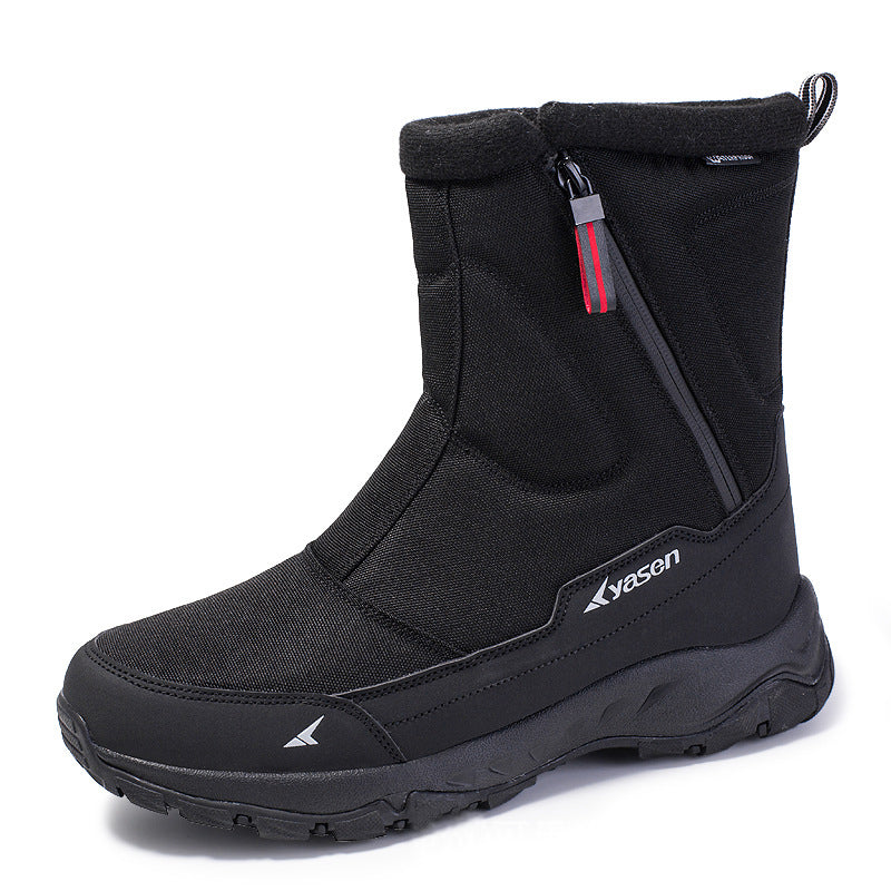 Enhanced Snow Boots: Cozy Fleece Lining for Couples, Ideal Winter Shoes for Outdoor Walking and Climbing