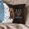 Pet Dog Print Linen Sofa Cushion Peach Skin Pillowcase