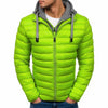 Men's pure color hooded simple cotton jacket