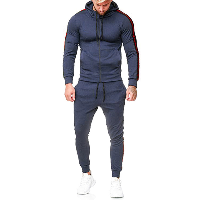 Men's autumn and winter sports casual sweater hooded suit
