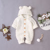 Hooded knitted jumpsuit