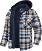 Loose Plaid Men's Long Sleeves with Thick Padding