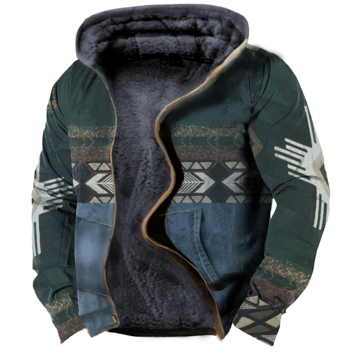 Stylish Printed Men's Winter Jacket for Fashionable Cold Days