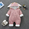 Infant Snowsuit Jumpsuit: Warm and Cozy Coat for Fall-Winter Seasons. Perfect for babies aged 2 to 18 months