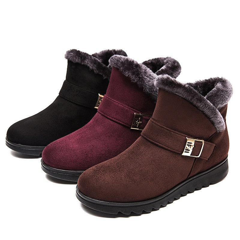 Women's Winter Boots, featuring plush warmth, zipper convenience, and comfortable flat soles