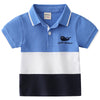 Boys Color Block Lapel Tops Clothing - Boys Embroidered Shirts Baby Summer Trends