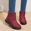 Women's Waterproof Snow Boots with Flat Heels - Non-Slip, Warm Ankle Boots