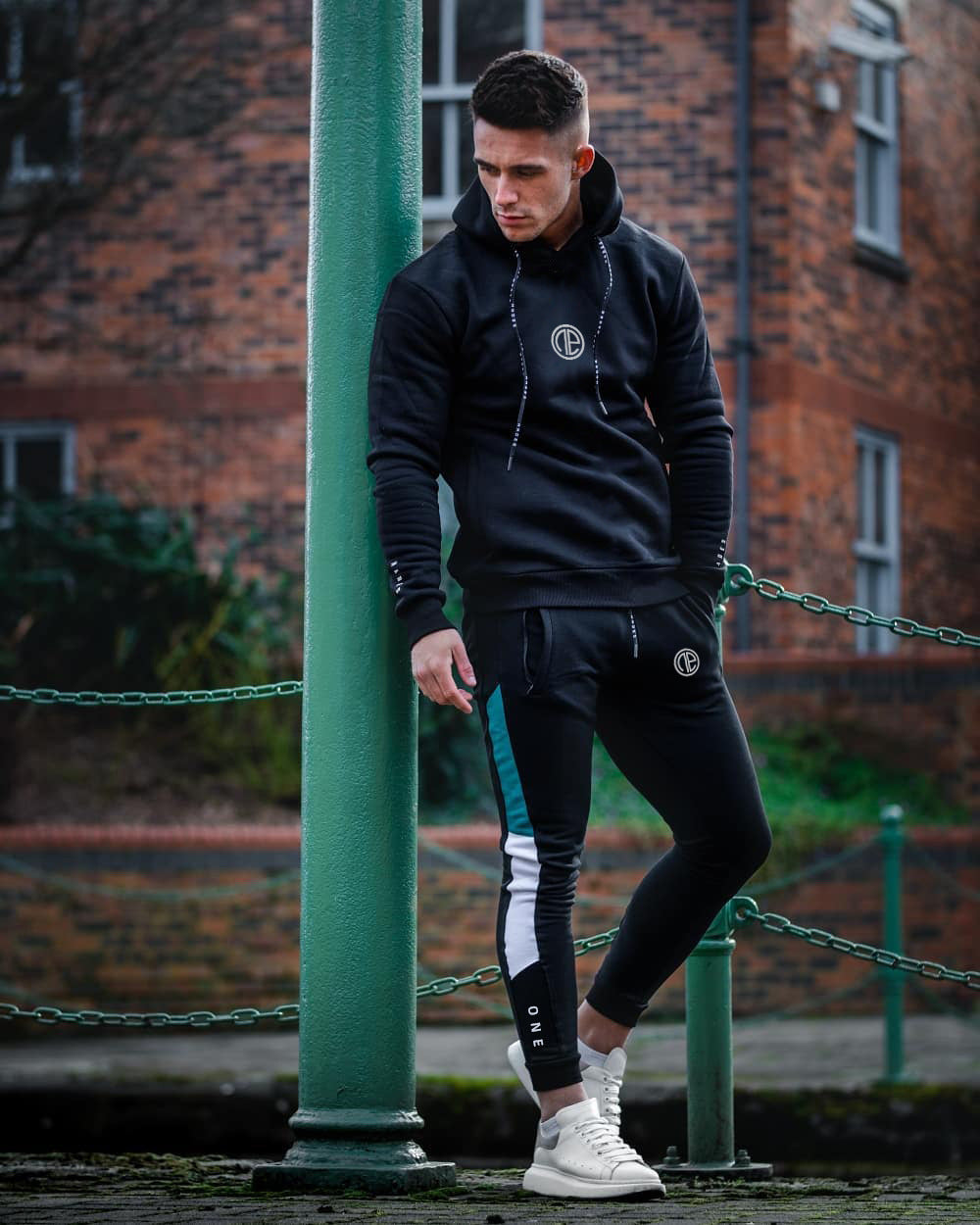 Fitness sports suit men's autumn suit hooded