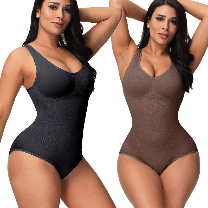 European And American Corset Women's Seamless One-piece Bodysuit