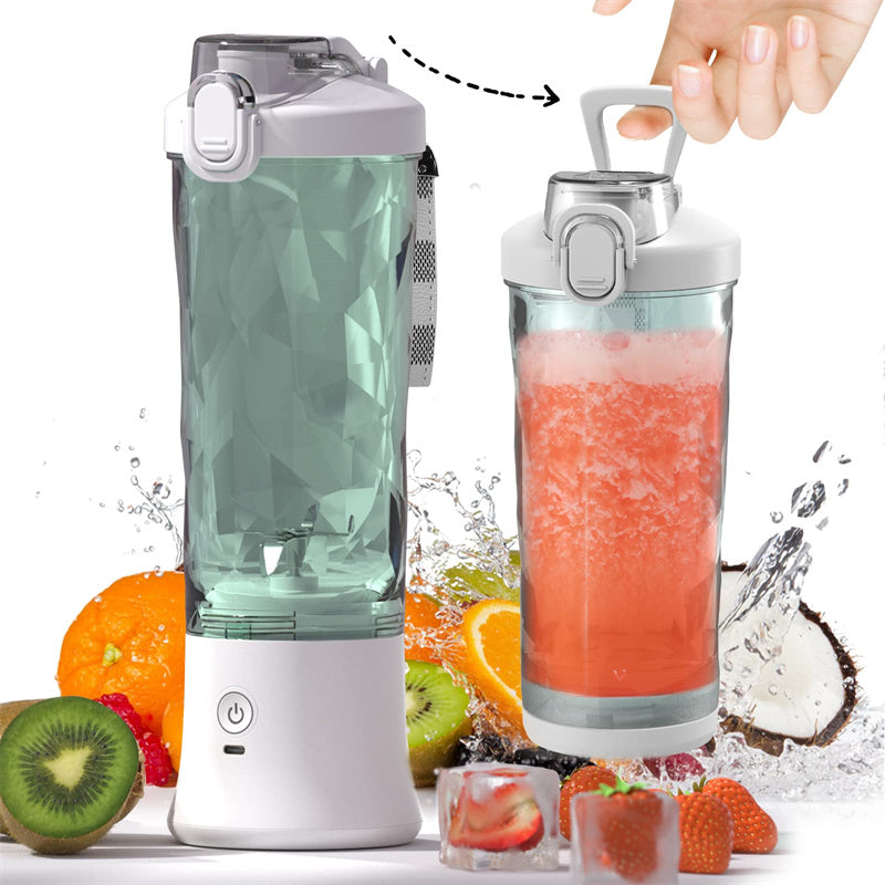 Compact Juicer Blender with 6 Blades for Personal Smoothies and Shakes - Mini Kitchen Gadget