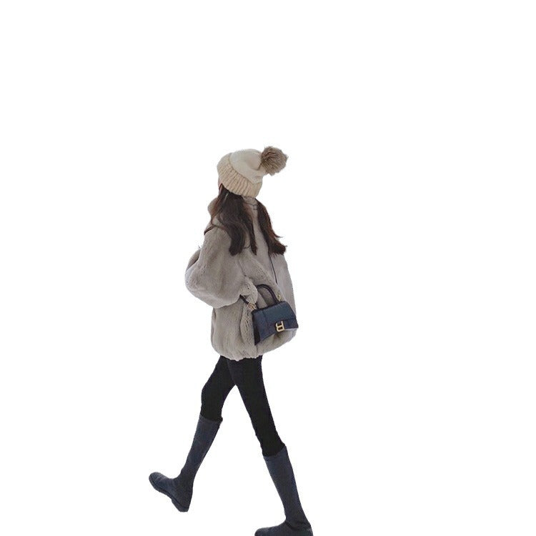Fashion Thickened Sweater Women's Hooded