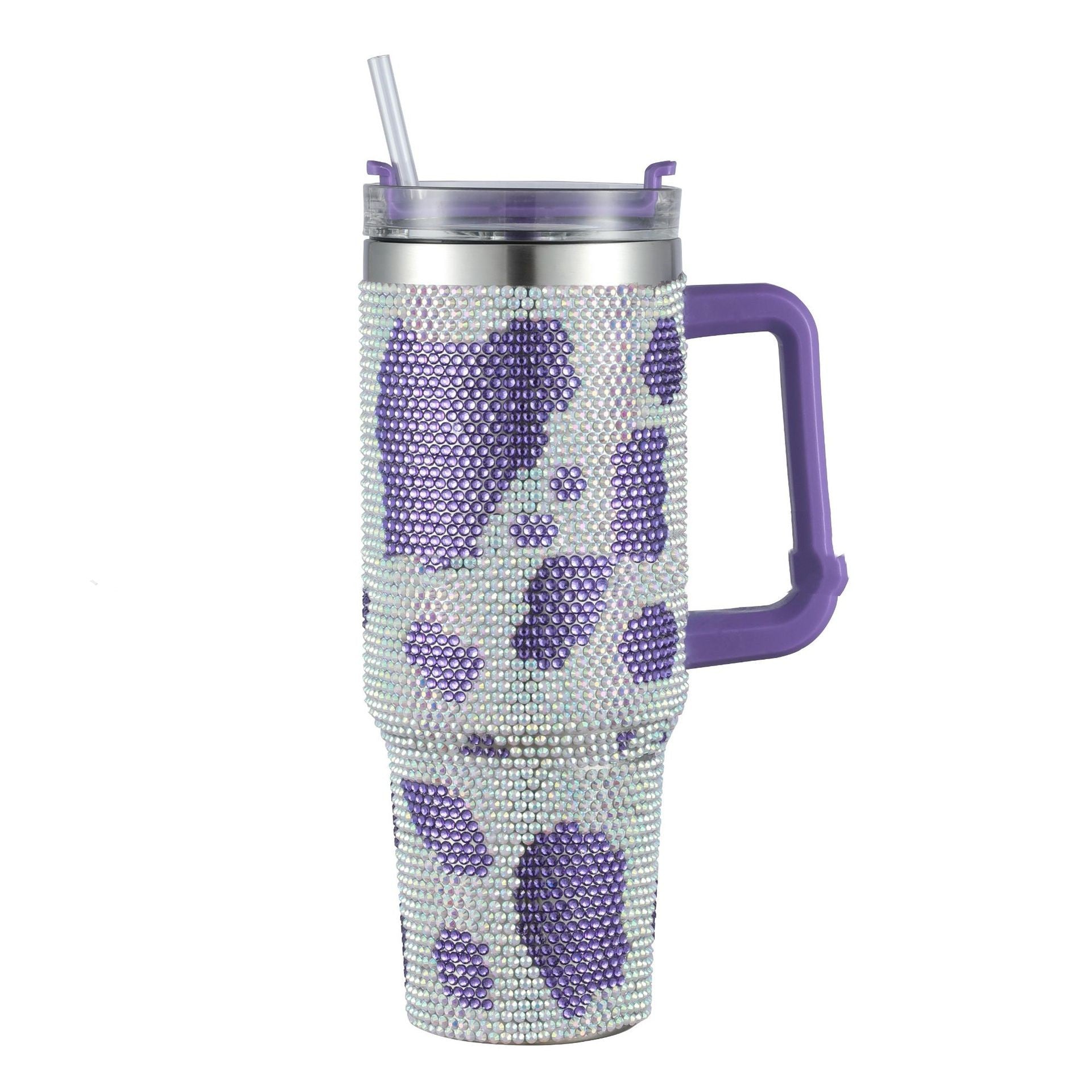 Large Capacity Stainless Steel Diamond-Designed Insulated 40oz Cup