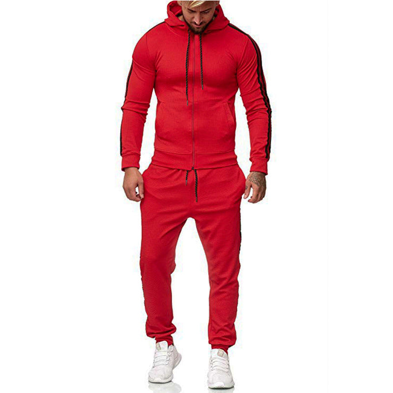 Men's autumn and winter sports casual sweater hooded suit