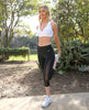 L'espace Low-Waisted Capri Leggings with Mesh Panels and Reflective