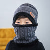 Warm Knit Winter Hat and Scarf Set for Kids: Fleece-Lined Beanie and Woolen Scarf, Ideal for Boys and Girls