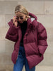 Fashion Coat With Removable Hood Cotton Jacket Winter Warm Windproof Loose Cotton Jacket Loose Parka Outerwear Clothing
