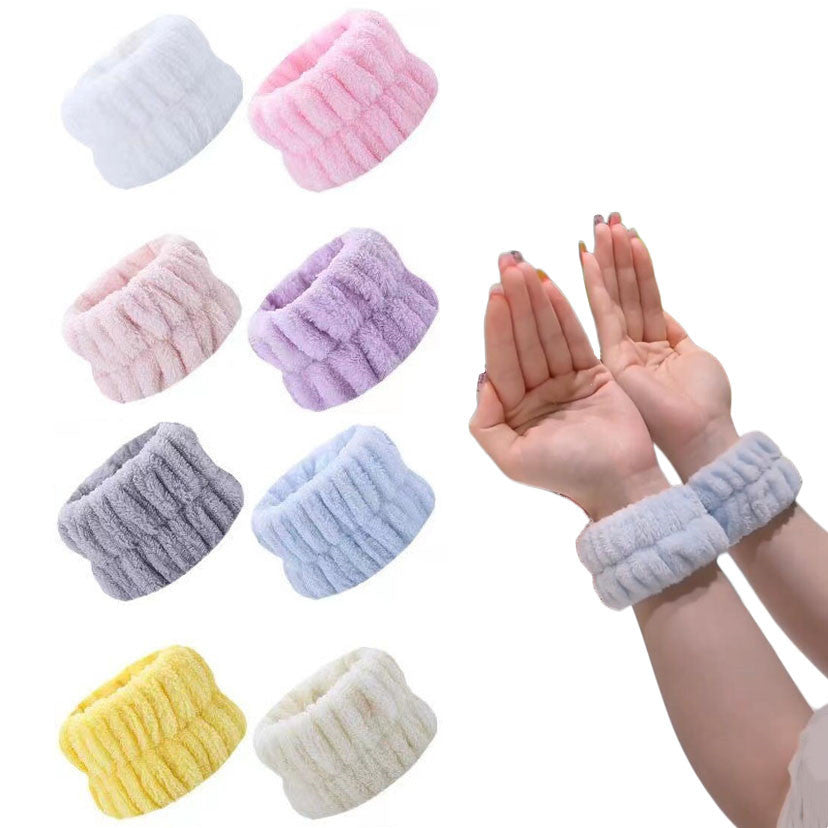 Wrist Washband Microfiber Wrist Wash Towel Band Wristbands For Washing Face Absorbent Wristbands Wrist Sweatband For Women Beauty Supplies Gadgets