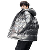 New Winter Cotton-Padded Coat with a Vibrant Surface for Men - Fashionable Brand Design