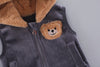 New Cartoon Plus Velvet Bear Three-piece Suit