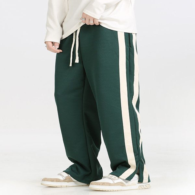 Straight Loose Striped Pendant Wide Leg Mop Pants