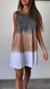 Women's Round Neck Gradient Printed Casual Vest Dress