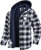 Loose Plaid Men's Long Sleeves with Thick Padding