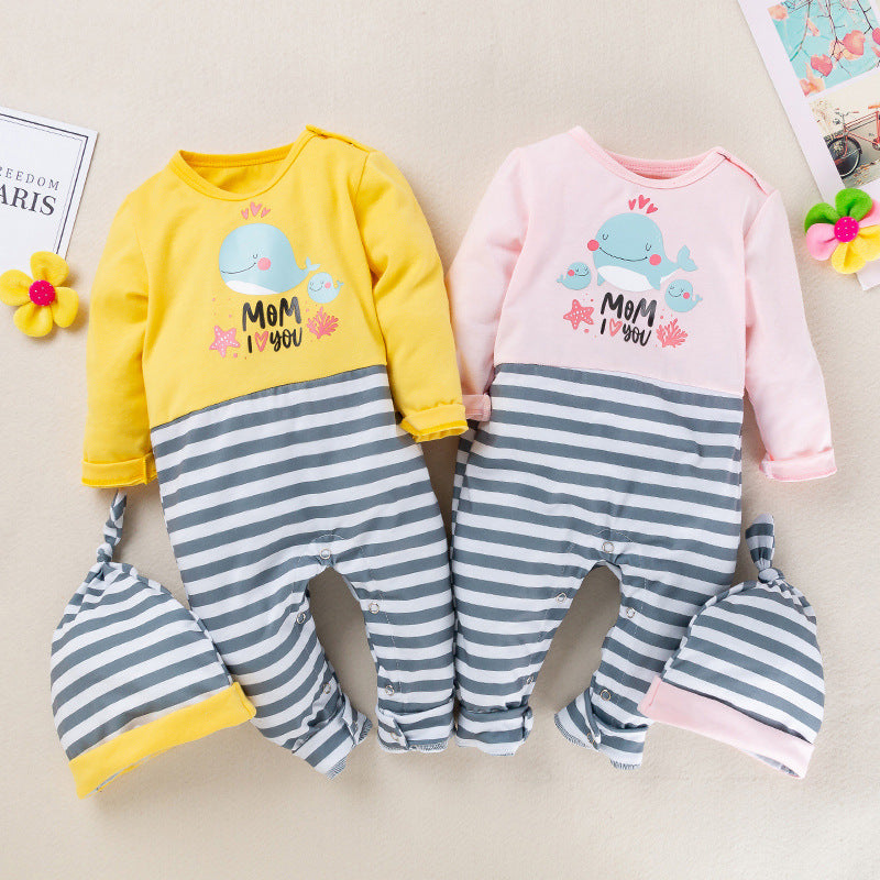 Spring and autumn new baby clothes newborn jumpsuit
