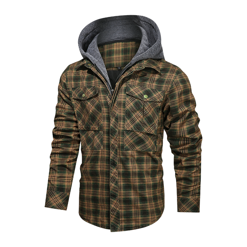 Winter Jacket for Men with Detachable Hood - Slim Fit, Fleece Lined, Thick and Warm - Ideal for Autumn and Winter Seasons