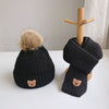 Children's Hat Scarf Suit Warm With Velvet