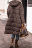 Solid Color Hooded Cotton Jacket Long Sleeve Double-sided Wear Slim Fit Elegant Cardigan Coat Top