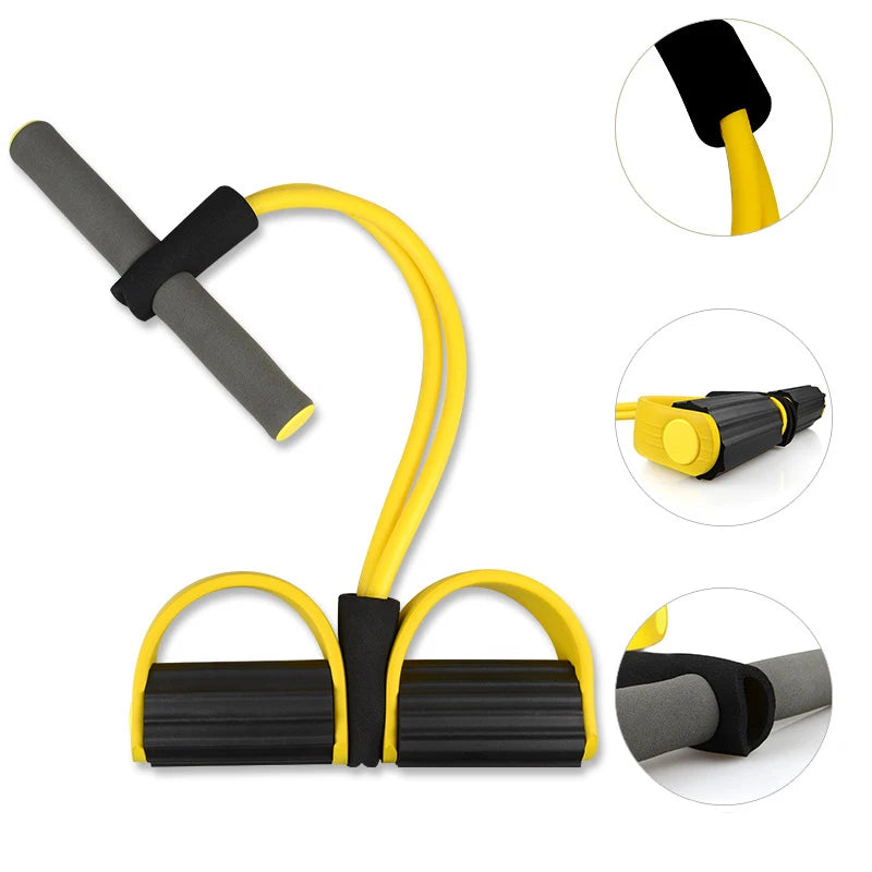 Abdominal Exerciser Rower with Elastic Pull Ropes - Resistance Bands for Home Gym, Sport Training, and Fitness Equipment