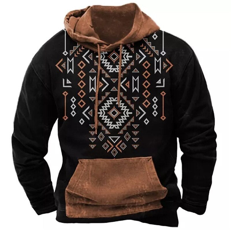 Men's Pullover Hoodie with Patterns