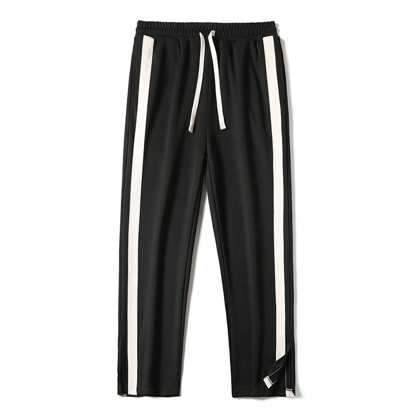 Straight Loose Striped Pendant Wide Leg Mop Pants