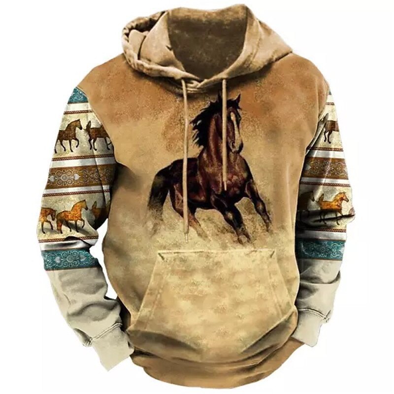 Men's Pullover Hoodie with Patterns