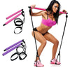 Resistance Band Pilates Exercise Bar Kit for Body Building and Yoga Rope Puller